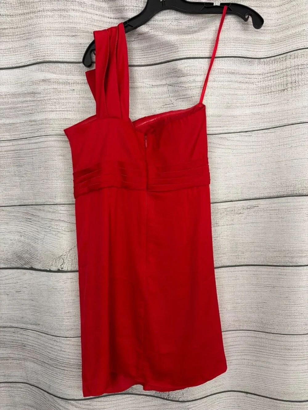 BCBGMAXAZRIA Red One-Shoulder Cocktail Dress Size 6
